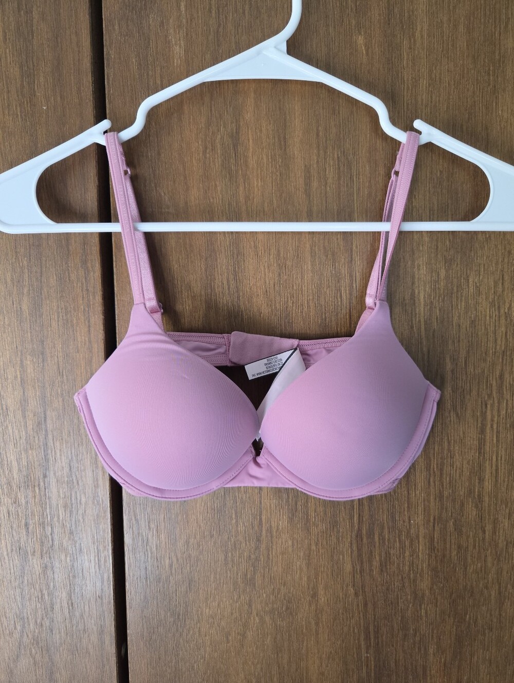 Victorias Secret Pink T Shirt Push Up Plunge Bra - 32C